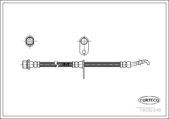 Corteco 19032348 - Тормозной шланг autospares.lv