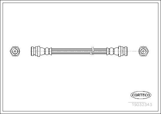 Corteco 19032343 - Тормозной шланг autospares.lv