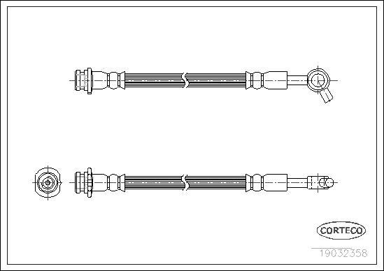 Corteco 19032358 - Тормозной шланг autospares.lv