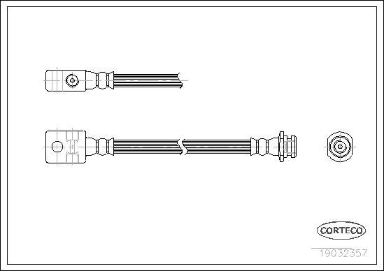 Corteco 19032357 - Тормозной шланг autospares.lv