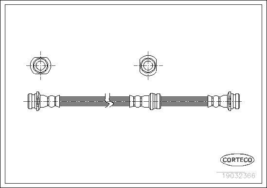 Corteco 19032366 - Тормозной шланг autospares.lv