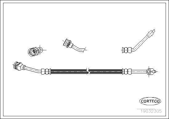 Corteco 19032305 - Тормозной шланг autospares.lv