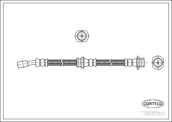 Corteco 19032303 - Тормозной шланг autospares.lv