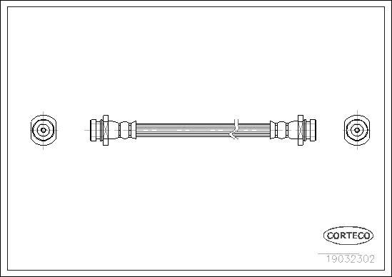 Corteco 19032302 - Тормозной шланг autospares.lv