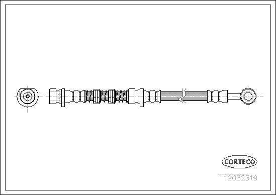 Corteco 19032319 - Тормозной шланг autospares.lv