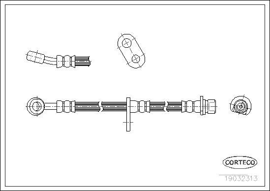 Corteco 19032313 - Тормозной шланг autospares.lv