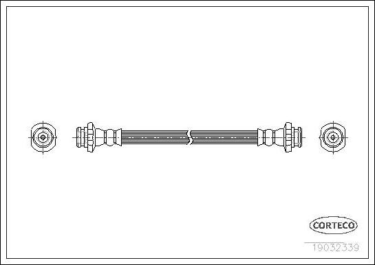 Corteco 19032339 - Тормозной шланг autospares.lv