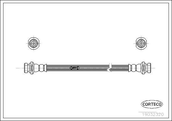 Corteco 19032320 - Тормозной шланг autospares.lv