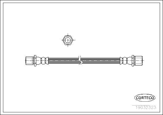 Corteco 19032323 - Тормозной шланг autospares.lv