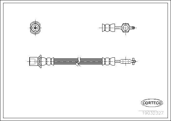 Corteco 19032327 - Тормозной шланг autospares.lv