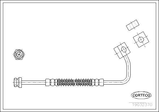 Corteco 19032370 - Тормозной шланг autospares.lv