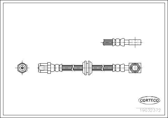 Corteco 19032372 - Тормозной шланг autospares.lv