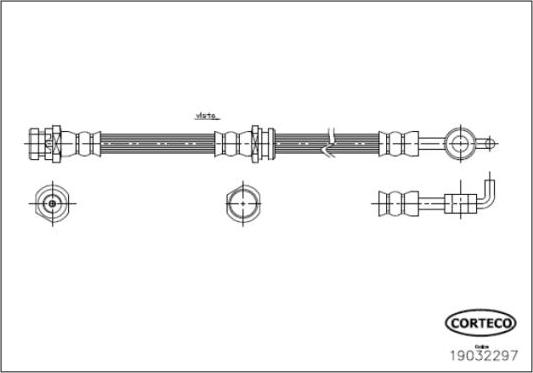 Corteco 19032297 - Тормозной шланг autospares.lv