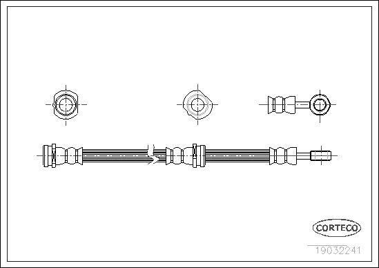 Corteco 19032241 - Тормозной шланг autospares.lv