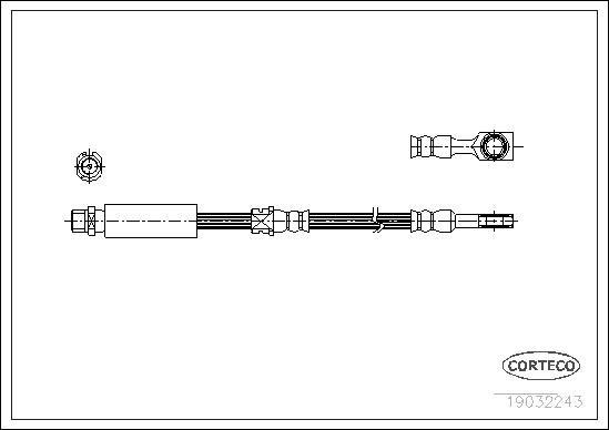 Corteco 19032243 - Тормозной шланг autospares.lv