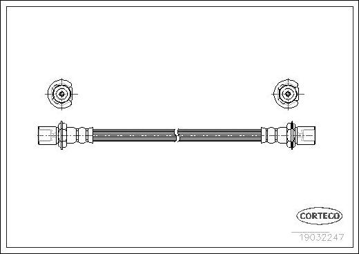 Corteco 19032247 - Тормозной шланг autospares.lv