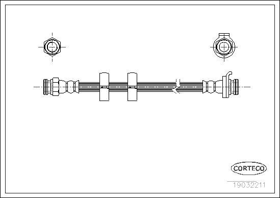 Corteco 19032211 - Тормозной шланг autospares.lv