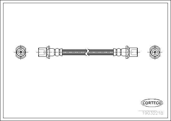 Corteco 19032218 - Тормозной шланг autospares.lv