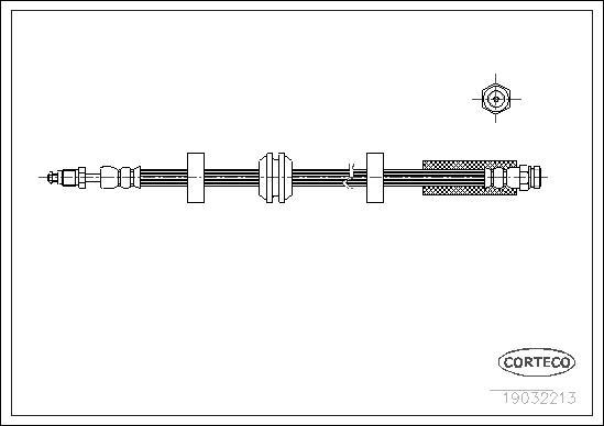 Corteco 19032213 - Тормозной шланг autospares.lv