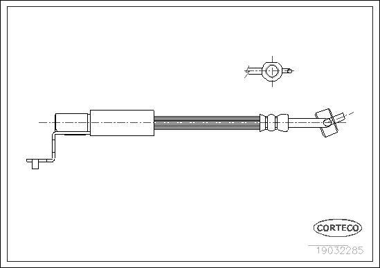 Corteco 19032285 - Тормозной шланг autospares.lv