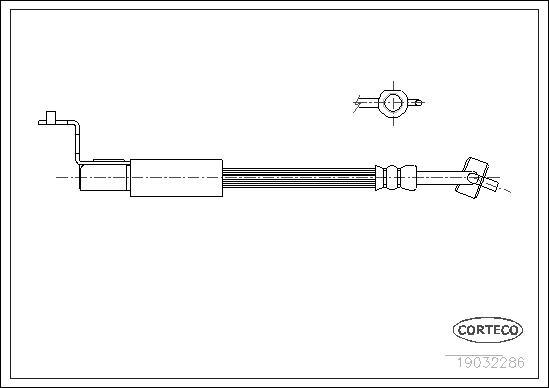 Corteco 19032286 - Тормозной шланг autospares.lv