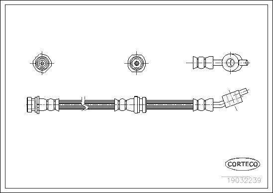 Corteco 19032239 - Тормозной шланг autospares.lv