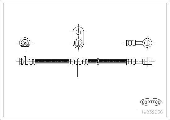 Corteco 19032230 - Тормозной шланг autospares.lv