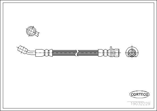 Corteco 19032229 - Тормозной шланг autospares.lv