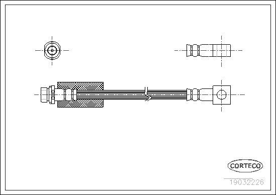 Corteco 19032226 - Тормозной шланг autospares.lv