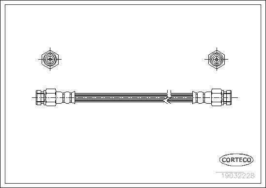 Corteco 19032228 - Тормозной шланг autospares.lv