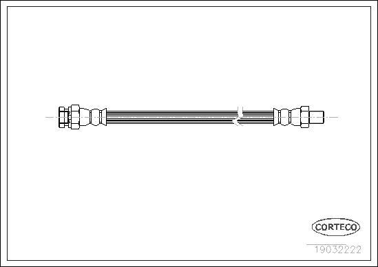 Corteco 19032222 - Тормозной шланг autospares.lv