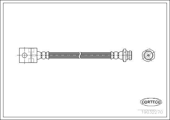 Corteco 19032270 - Тормозной шланг autospares.lv