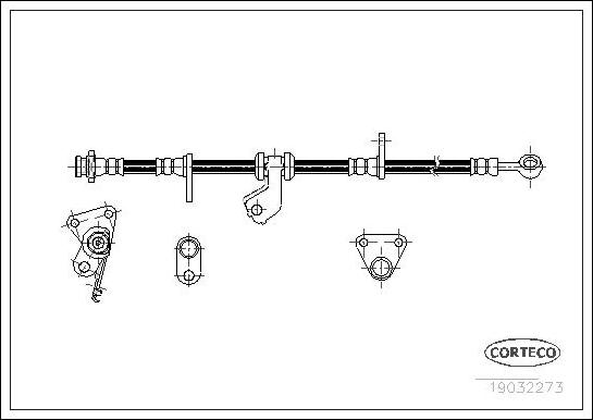 Corteco 19032273 - Тормозной шланг autospares.lv
