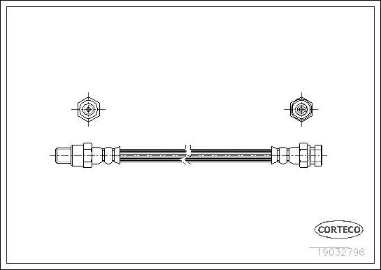 Corteco 19032796 - Тормозной шланг autospares.lv