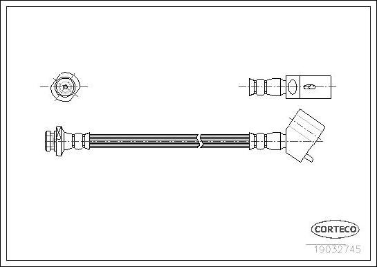 Corteco 19032745 - Тормозной шланг autospares.lv