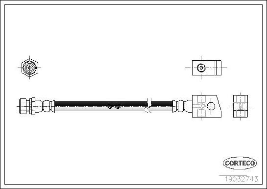 Corteco 19032743 - Тормозной шланг autospares.lv