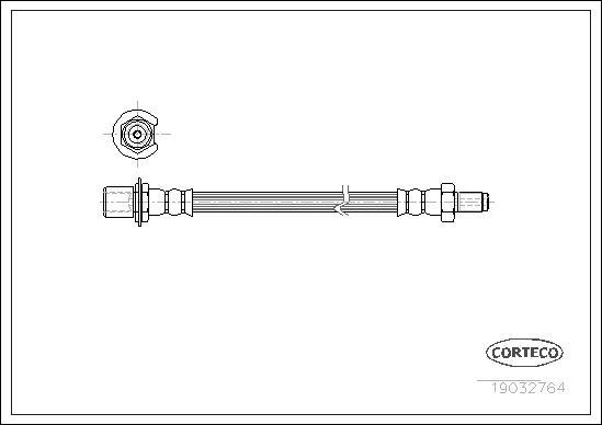 Corteco 19032764 - Тормозной шланг autospares.lv