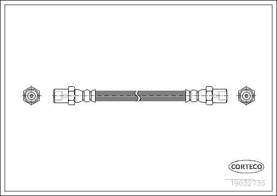 Corteco 19032735 - Тормозной шланг autospares.lv