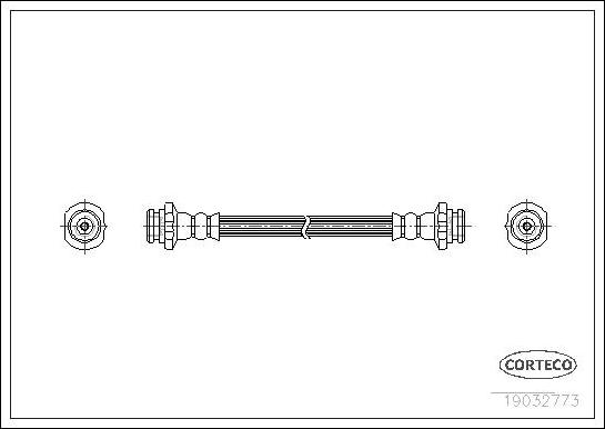 Corteco 19032773 - Тормозной шланг autospares.lv