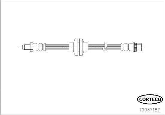 Corteco 19037187 - Тормозной шланг autospares.lv