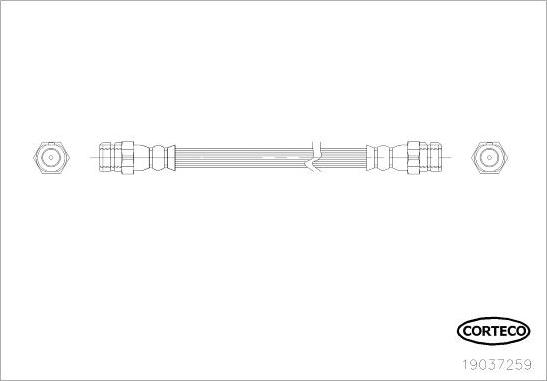 Corteco 19037259 - Тормозной шланг autospares.lv