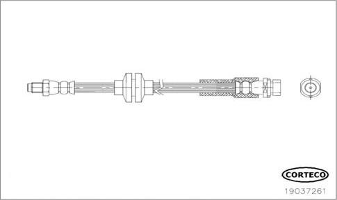 Corteco 19037261 - Тормозной шланг autospares.lv