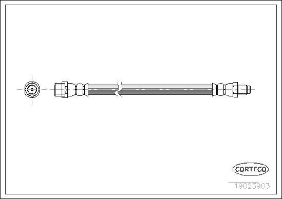 Corteco 19025903 - Тормозной шланг autospares.lv