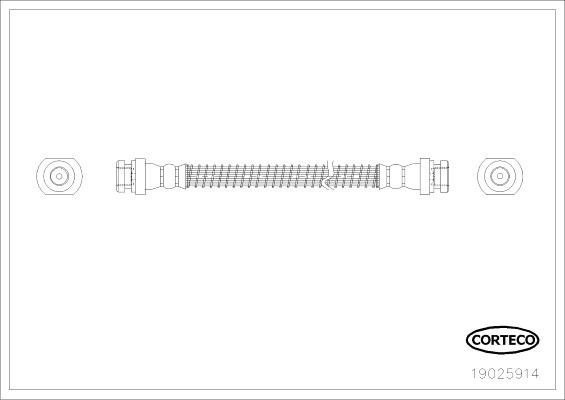 Corteco 19025914 - Тормозной шланг autospares.lv