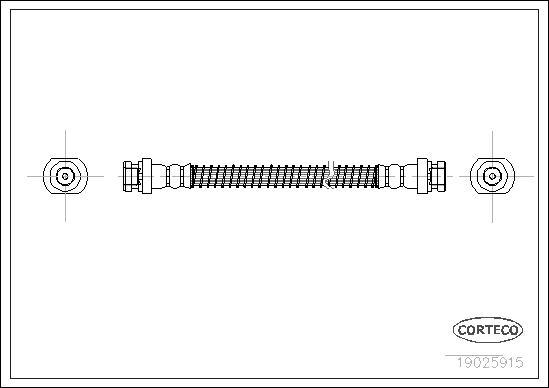 Corteco 19025915 - Тормозной шланг autospares.lv