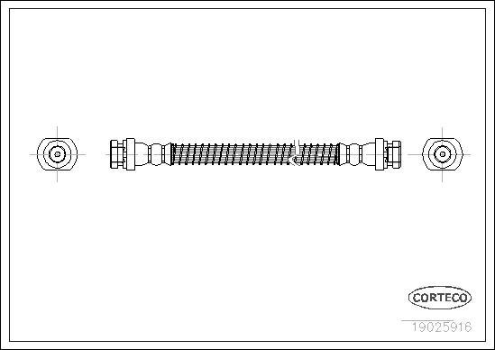 Corteco 19025916 - Тормозной шланг autospares.lv