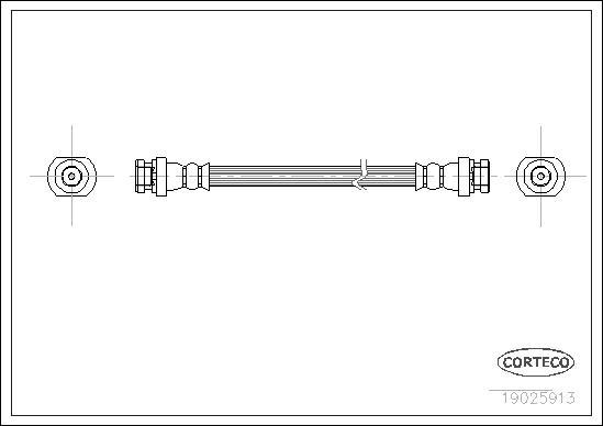 Corteco 19025913 - Тормозной шланг autospares.lv