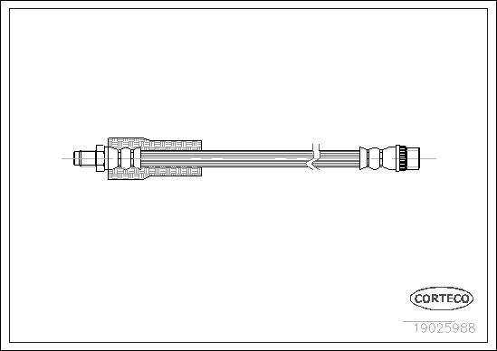 Corteco 19025988 - Тормозной шланг autospares.lv