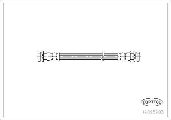 Corteco 19025983 - Тормозной шланг autospares.lv