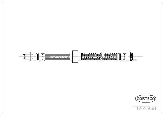 Corteco 19025691 - Тормозной шланг autospares.lv